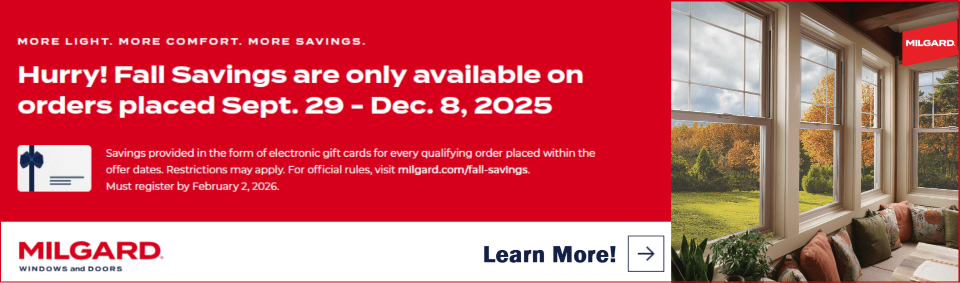 12 month Same as Cash Loan - Milgard Windows