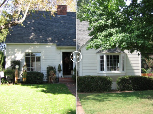 Before and after home window replacement comparison showing updated exterior windows in Ontario, CA